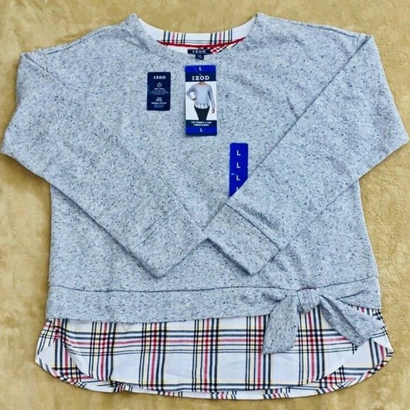 Izod Tops - IZOD Women's Long Sleeve 2-Fer Sweatshirt